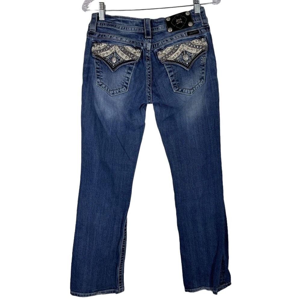 Miss Me Womens JP5705B Bootcut Bling Studded Embellished Jeans MK158 SZ 28